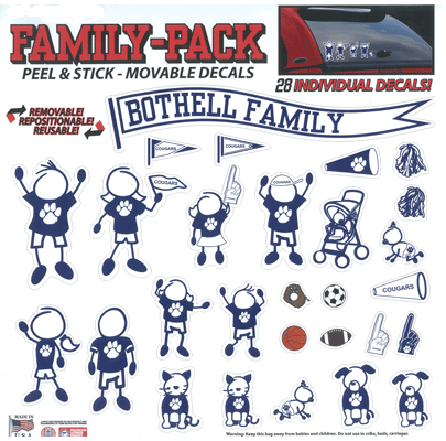 Bothell High School stick figure decals