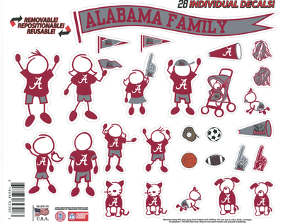 university of alabama stick figure window decals