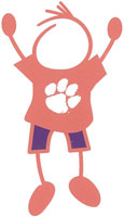 Clemson University stick figure decals