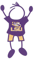 LSU Tigers stick figure decals