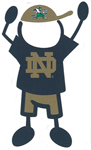 Notre Dame boy stick figure decal