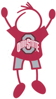 ohio state university stick figure decal