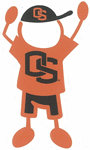 Oregon State University boy stick figure window decal