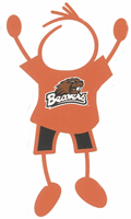 Oregon State University dad stick figure window decal