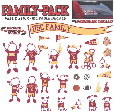 USC stick figure decals