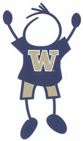 UW dad stick figure decal