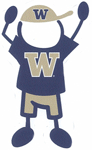 University of Washington boy stick figure decal