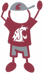 Washington State University boy stick figure decal