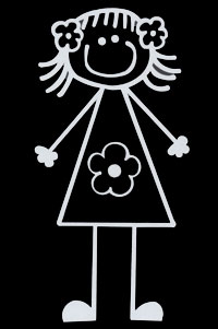 girl flowers decal