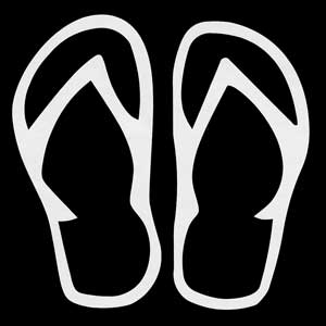 adult flip flop decal