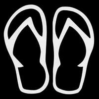 kid flip flop decal