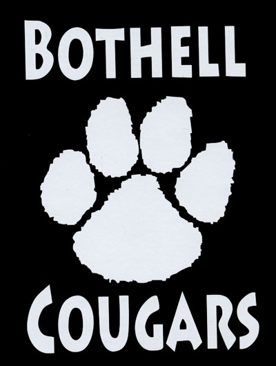 Bothell Cougar Paw window decal
