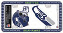 Seahawks license plate and two decals
